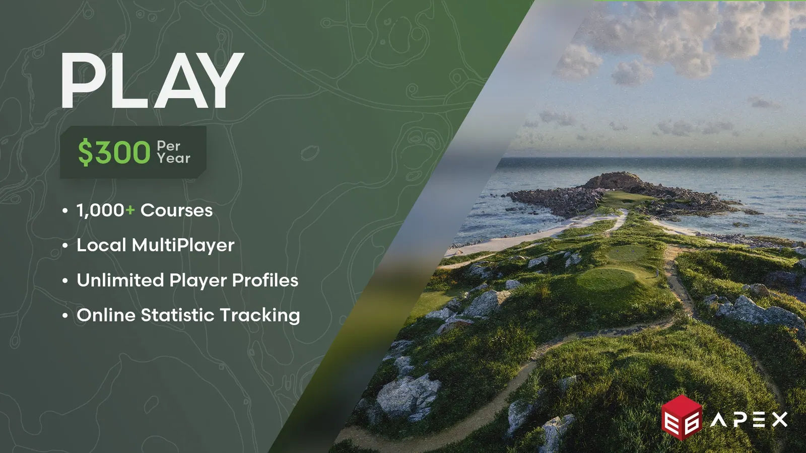 Illustrative golf simulation software interface