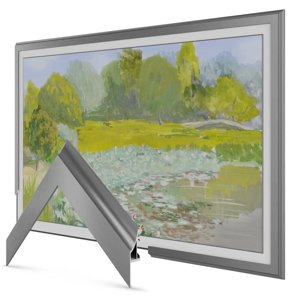 Scoop Graphite Alloy TV frame — frame view