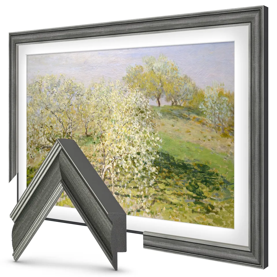 Industrial Iron Slim TV frame — frame view