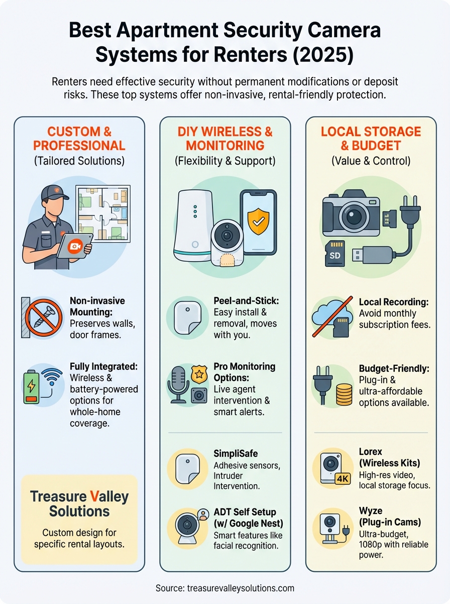 apartment security camera systems infographic