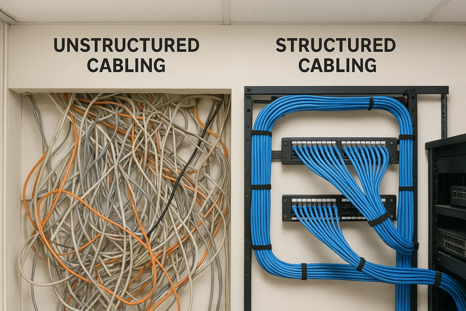 Structured vs unstructured cabling