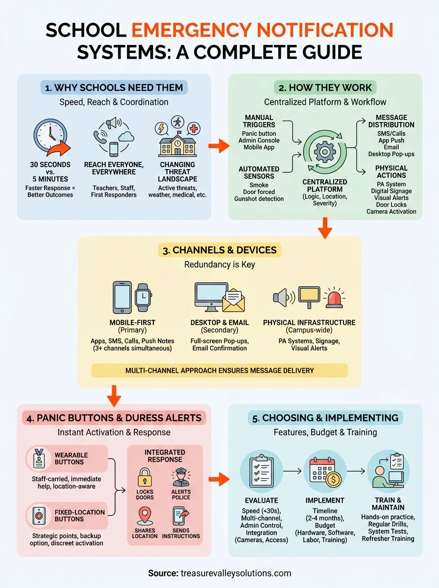 emergency notification systems for schools infographic
