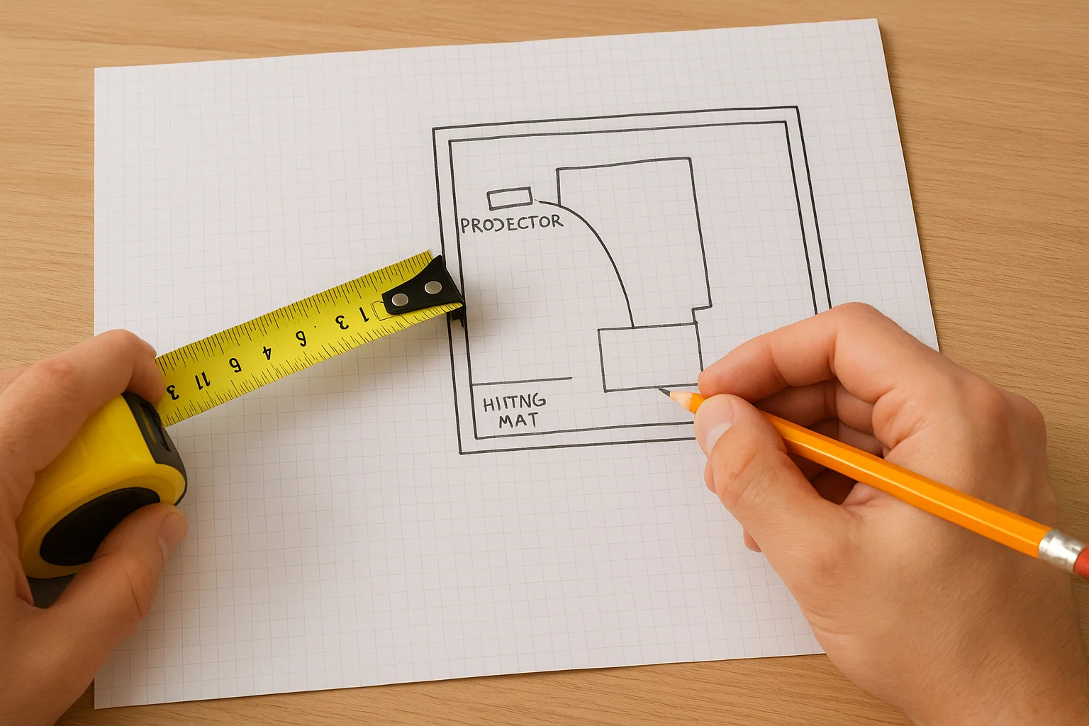 Sketch a layout to scale