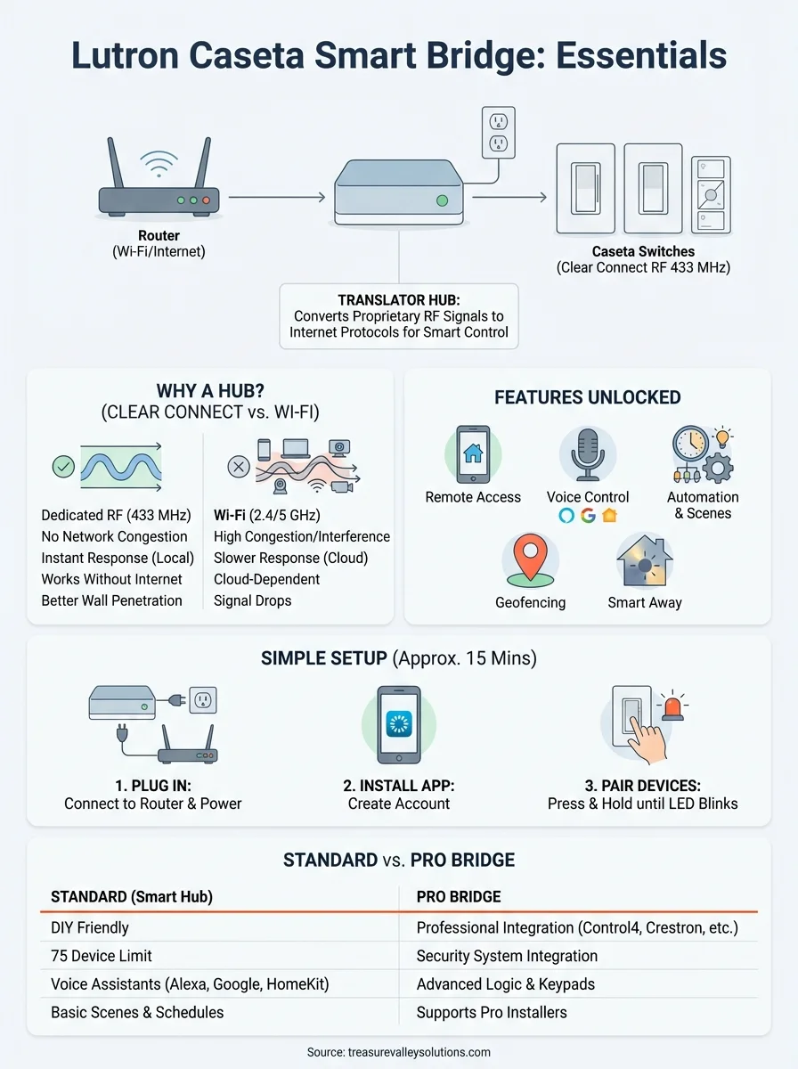 lutron caseta smart bridge infographic