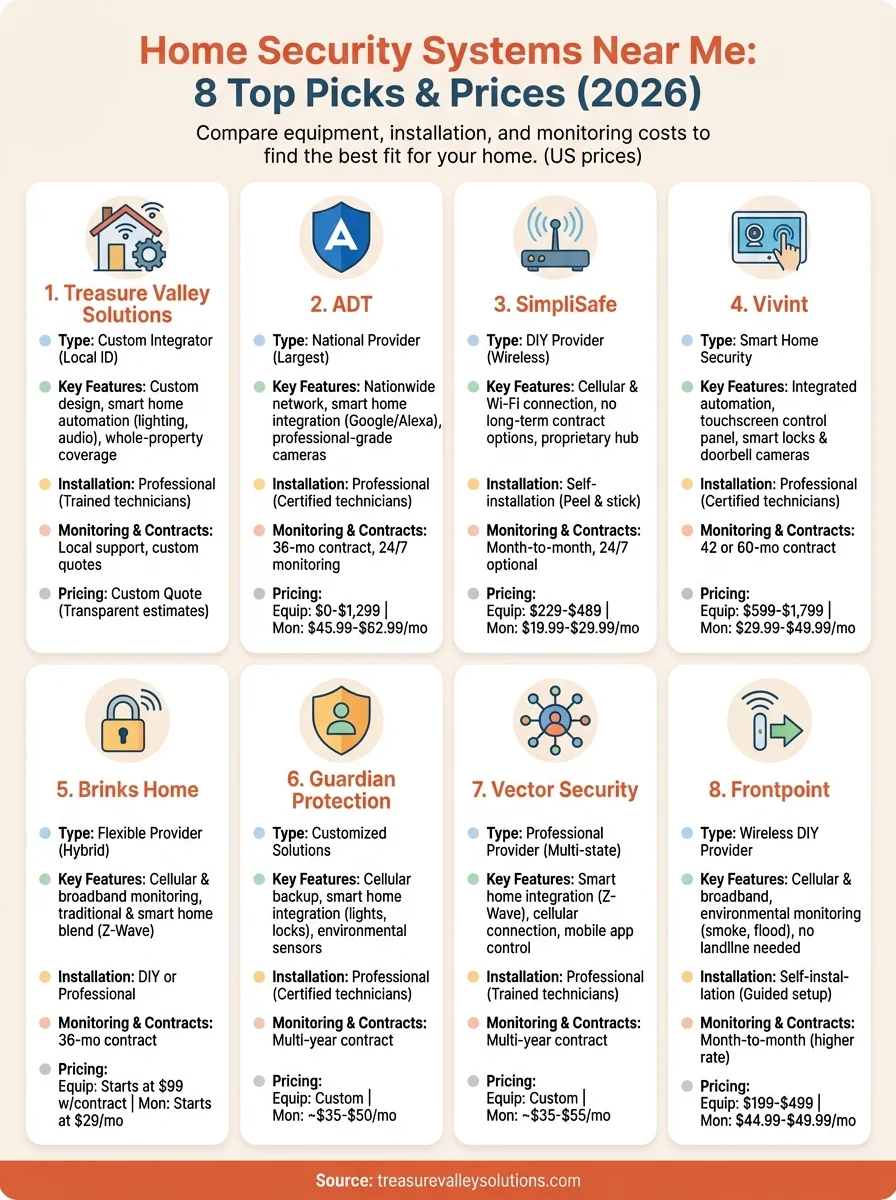 home security systems near me infographic