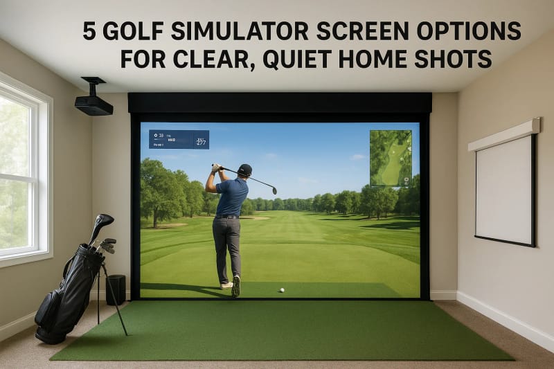 5 Golf Simulator Screen Options for Clear, Quiet Home Shots