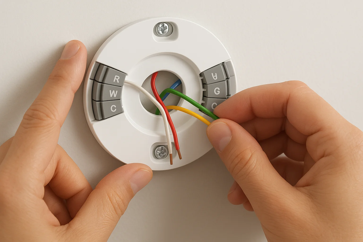 Connect wires to terminals