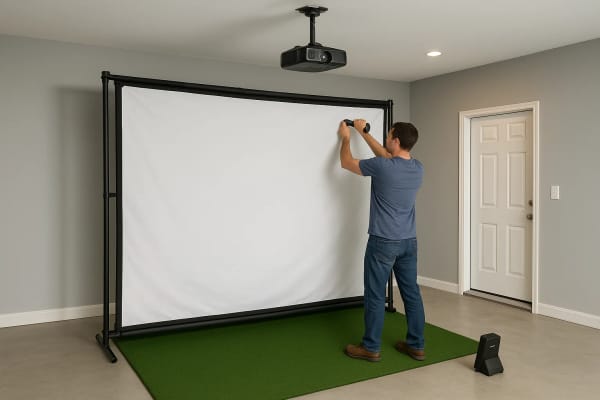 Golf Simulator Installation Steps: Room, Screen, Projector