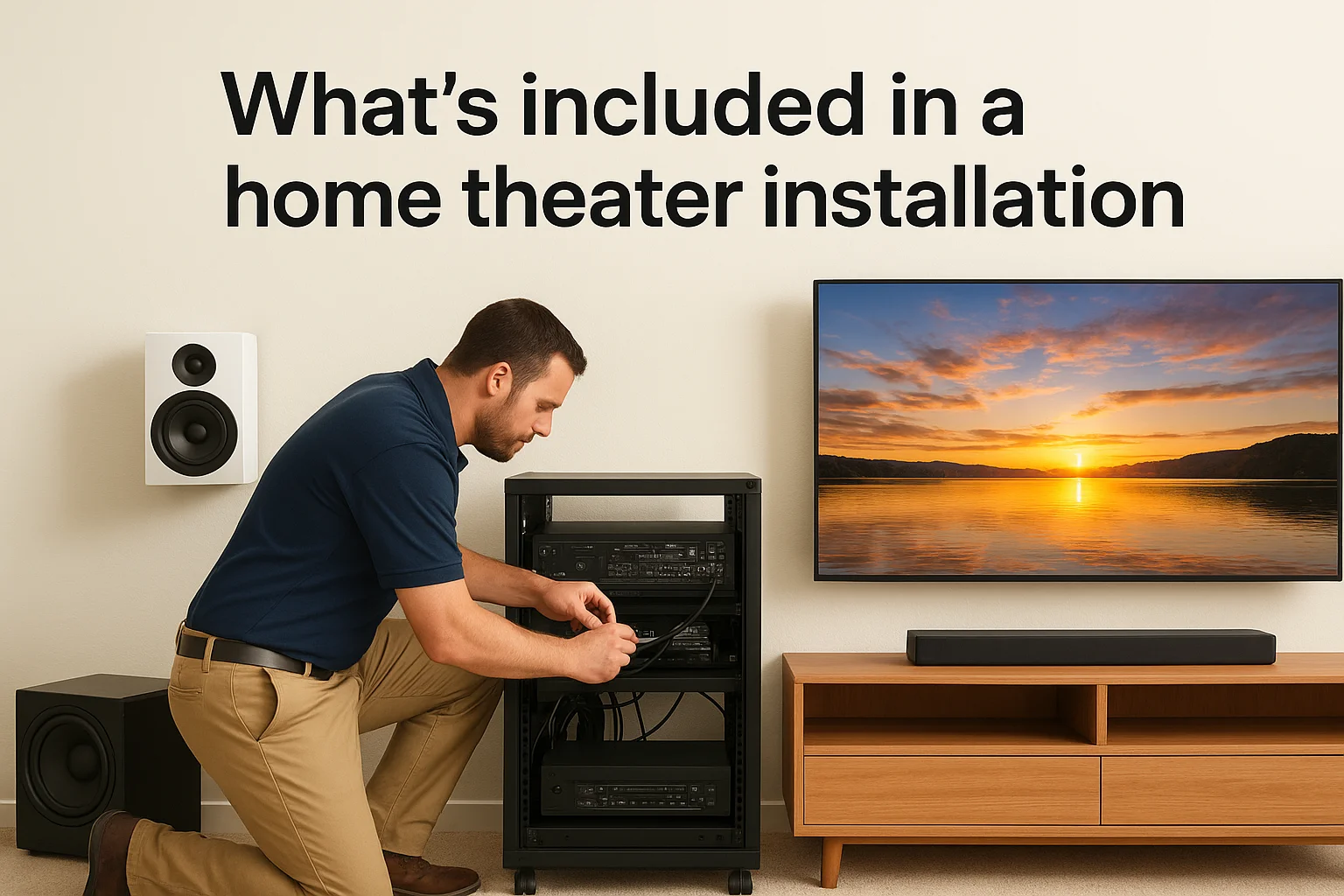 What's included in a home theater installation