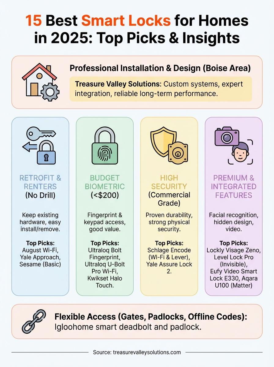 best smart locks for homes infographic