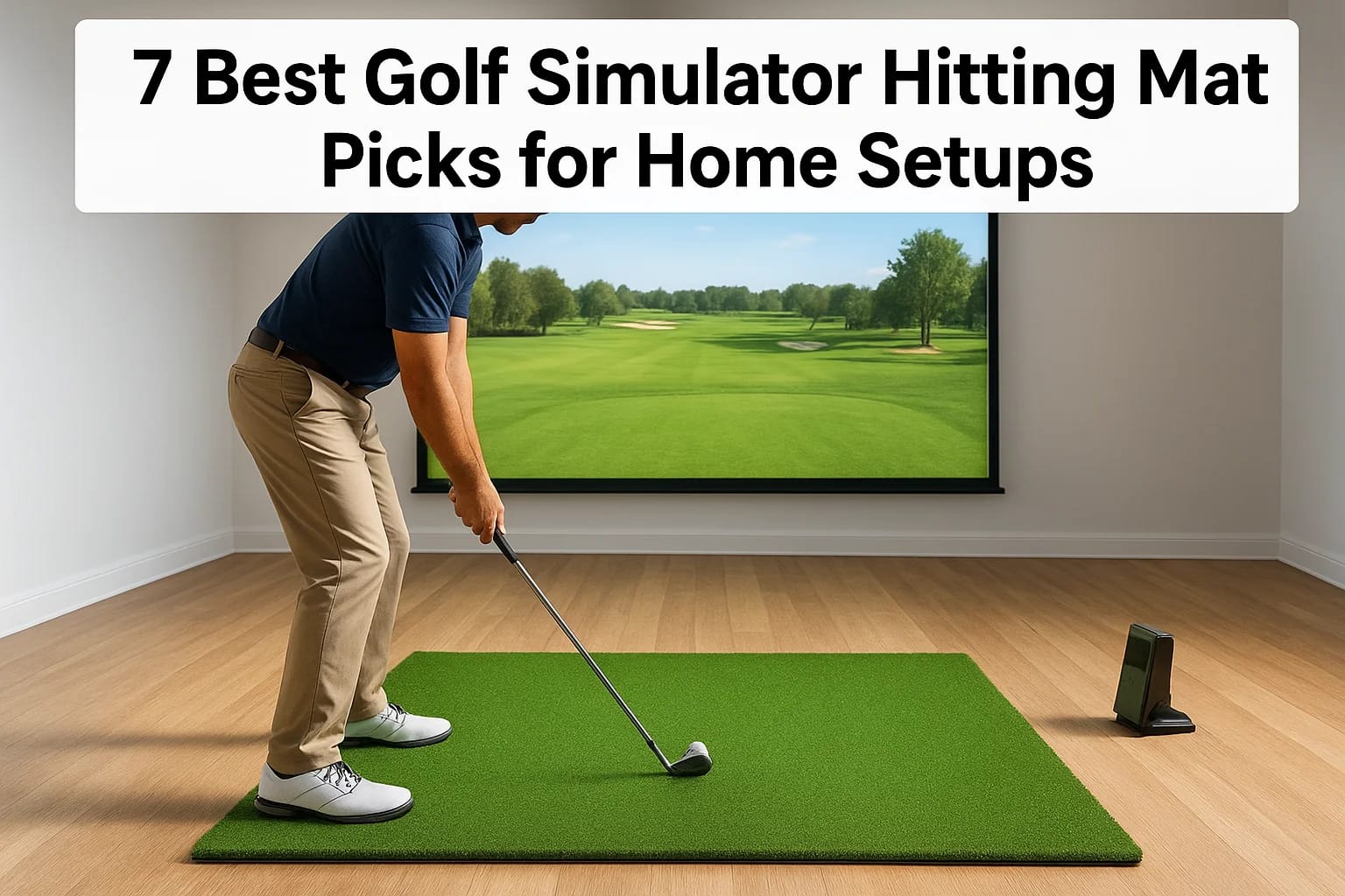 7 Best Golf Simulator Hitting Mat Picks for Home Setups