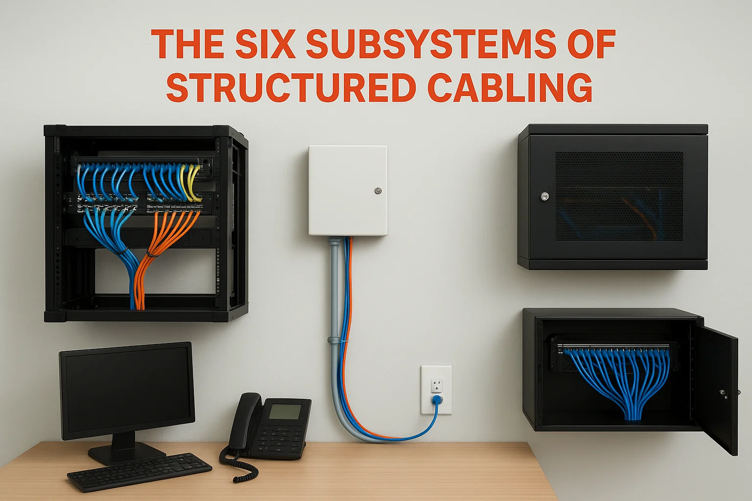 The six subsystems of structured cabling