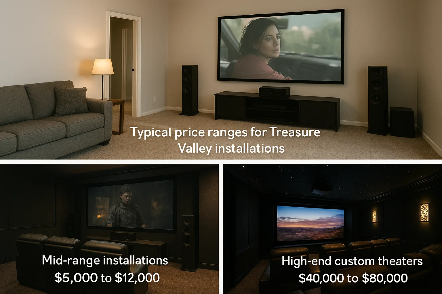 Typical price ranges for Treasure Valley installations